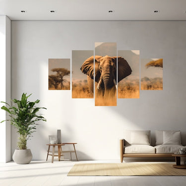 5 Pieces Elephant Canvas